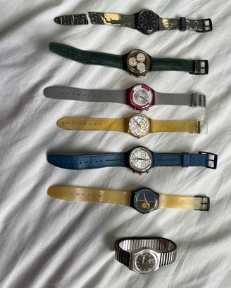 Lotto 7 orologi Swatch vintage anni 80-90