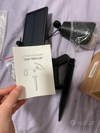 Faro bianco pannello solare nuovo esterni