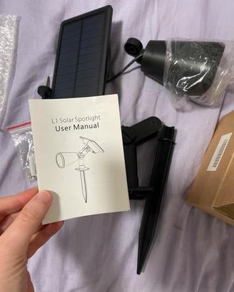 Faro bianco pannello solare nuovo esterni