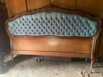 Testata letto matrimoniale barocco con velluto