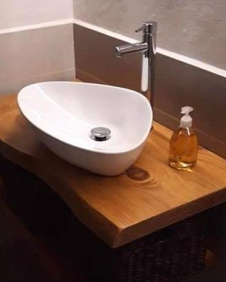 TOP BAGNO, TAVOLI, MENSOLE IN LEGNO MASSEL