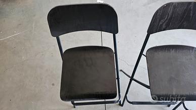 Sgabello bar con schienale, pieghev