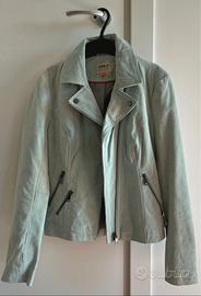 Chiodo di pelle scamosciata