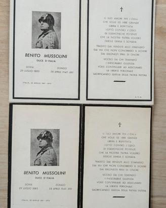 Coppia di ricordini funebri/santini politici 