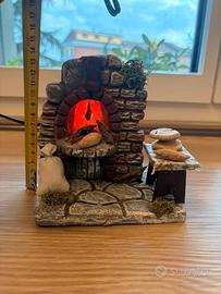 Scenario Presepe Napoletano artigianale con Forno