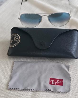 occhiali Ray-Ban Aviator Sfumato azzurro 