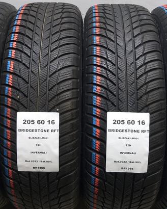 4 GOMME 205 60 16 BRIDGESTONE RFT BR1366