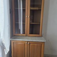 Credenza 2 pezzi vetrina + base 
