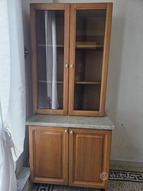 Credenza 2 pezzi vetrina + base 
