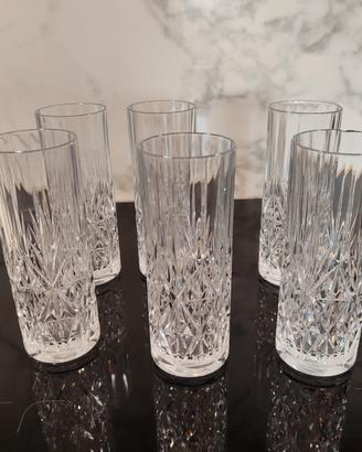 set 6 bicchieri cristallo Tumbler vintage 