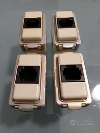 4 prese RJ11 BTicino magic 