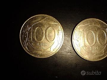 Monete 100 lire turrita