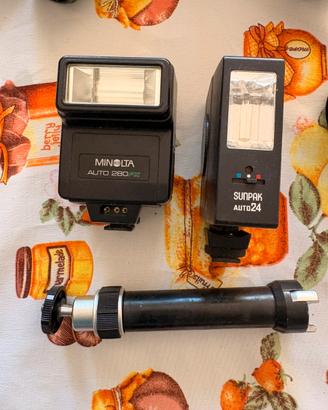 Flash Minolta / Flash Sunpak Auto 24 / impugnatura