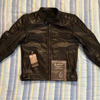 Giacca moto pelle Carburo TWISTER certificata CE