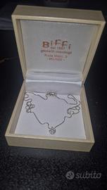Collana in oro punto luce con diamanti CT. 0.20