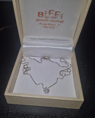 Collana in oro punto luce con diamanti CT. 0.20