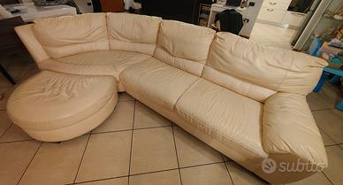 Divano angolare in pelle Divani&Divani by Natuzzi 