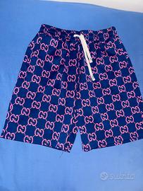 pantaloncino Gucci color viola e blu