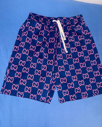 pantaloncino Gucci color viola e blu