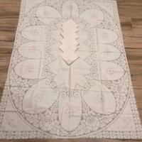 Tovaglia vintage in lino filato siciliano