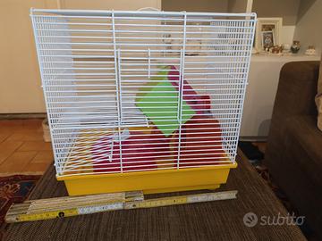 gabbia con accessori 34x35x22