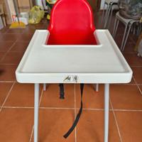 Ikea Antilop rosso seggiolone bimbi