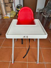 Ikea Antilop rosso seggiolone bimbi