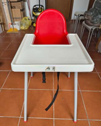 Ikea Antilop rosso seggiolone bimbi