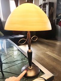 LAMPADA da tavolo in ferro e vetro