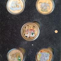 set di 5 monete rare Mondo sostenibile