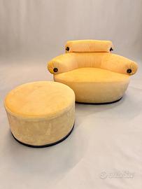 Caccia Dominioni poltrona e pouf P20B