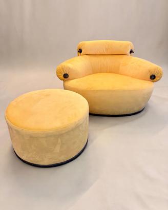 Caccia Dominioni poltrona e pouf P20B