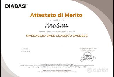 Massaggio classico svedese