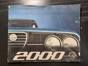 brochure alfa romeo 2000 1971 volantino salone