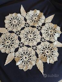 centro in cotone ecrù 