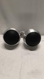 una coppia di casse anni 70 in acciaio