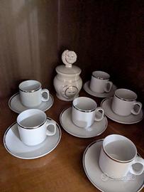 Set Caffè Porcellana Royal - 6 Tazzine e zuccheria