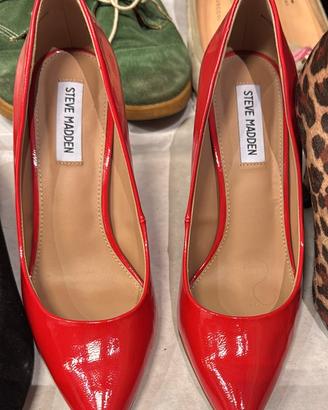Décolleté Steve Madden rosse tacco 12