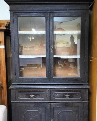 Credenza vetrina antica 2 ante