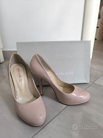 décolleté rosa lucido tacco alto