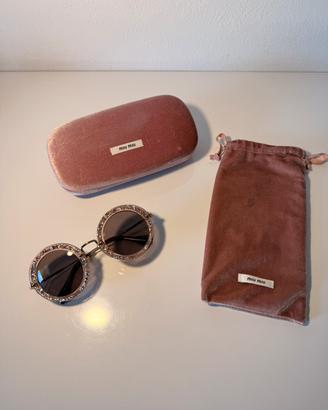 Miu Miu “Cristal Noir - Occhilai da Sole Oversize