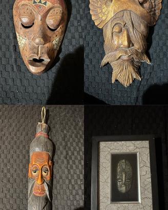 Maschere decorative in legno