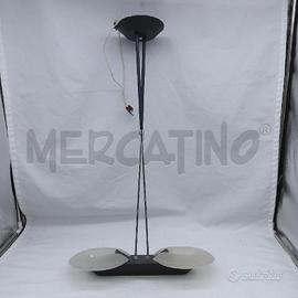 LAMPADARIO DE MAJO MURANO NERO ASTA CROMATA