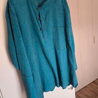 Camicia Uomo 100% Cotton 3XL Verde Elegante