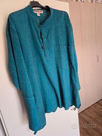 Camicia Uomo 100% Cotton 3XL Verde Elegante