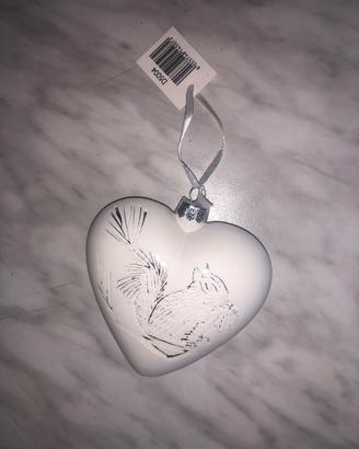 Palle di Natale a forma di cuore decorati