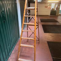 Scala legno vintage anni 60 senza un gradino