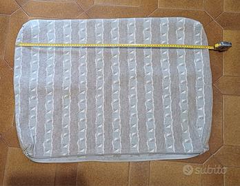 copricuscino in velluto e cotone misure in foto 