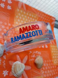 posacenere Ramazzotti in vetro massiccio vintage 