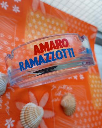 posacenere Ramazzotti in vetro massiccio vintage 